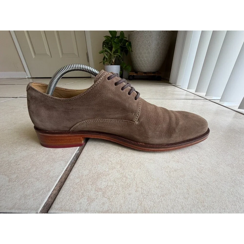 Cole Haan Colton Plain Toe Derby Oxfords Men's Size 9 M Brown Suede C12421